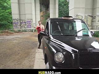 Tru Kait Joins Couple for Wild Makeup Sex in Taxi