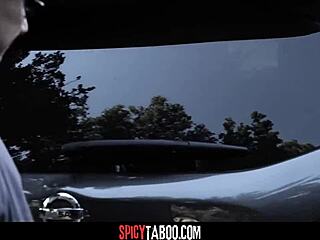 blonde teen pounded outdoors by driving instructor's monster cock?