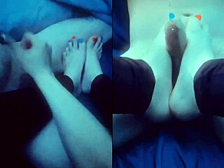 StepMom's Soft Hands And Tiny Bare Feet Stroke You Off!