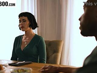 Husband's Boss Chokes Milf Wife with Monster BBC Deepthroat Dinner!