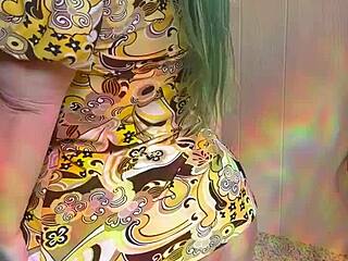 joan day struts her chubby curvy ass in see-through leggings homemade style