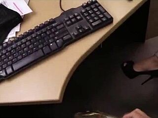 foxy business lady's massive boobs bounce as her pussy gets pounded hard