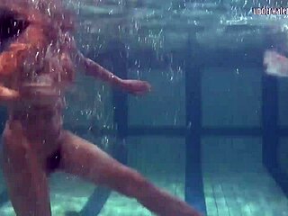 ivetta, katka and barbara dive into hot underwater lesbian pussy play