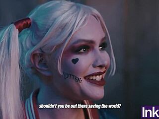 superman rams harley quinn's ass with his huge bat for world salvation?