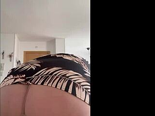 brunette milf farts loud in tight latina ass panties