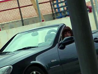 Fayna Vergara fucks outdoor in lingerie heels