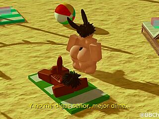black bull pounds femboy bunny doggystyle in roblox spanish sub 😈