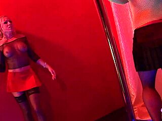 I fought this busty blonde stripper then fingered her pussy