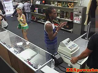 spy cam catches girlfriend's pussy pounded for pawn cash