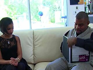 black milf skin diamond gets doggy pounded by huge cock in lingerie