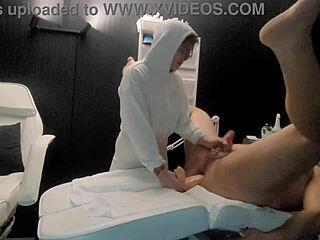 pegging him hard after massage... femdom masseuse owns boy