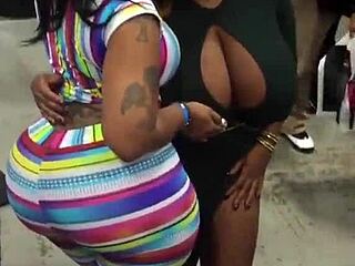 Candid Big Boobs And Natural Tits Exposed On Ebony Beauty At Expo