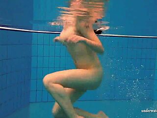 kristy, hot big boob babe dives underwater in pool?