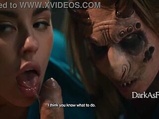 Demon patient bends nurse over, fucks rough and squirts milk into her mouth. Dark fantasy hospital exploit.