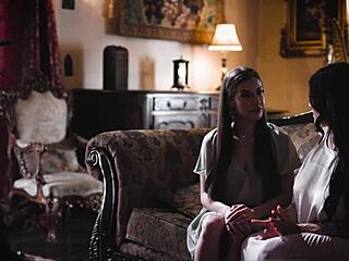 Horny Priest Pounds Two Curvy Lesbian Nymphos