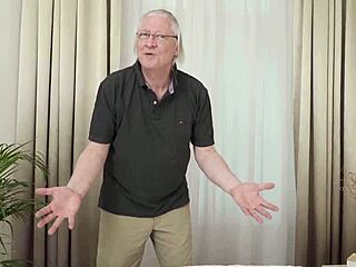 Grandpa rams his cock into big titted brunette czech topmodel's tight pussy doggystyle outdoors?