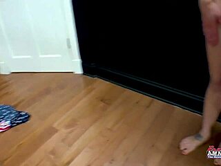 Inked Sabrina Fingers Dripping Pussy Then Gulps Juicy Cock