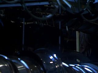 agent couple bends over for quick doggystyle fuck in stolen warehouse.