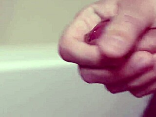 close up homemade cumshot slow mo on my throbbing dick