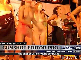 Watch These Wild Blondes Rip Clothes Off And Party Naked On Stage!