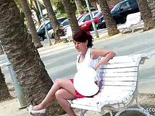 Skinny redhead granny picked up for beach anal fuck 😈🏖️💦