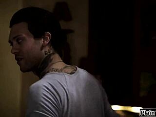 Two Monster Cocks Stretch Teen Pussy Wide Open