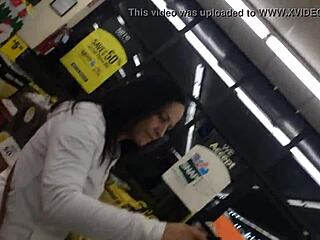 hidden cam catches two moms shopping with sneaky glances