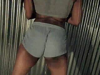 best ebony twerk with ripped clothes and shaking ass booty