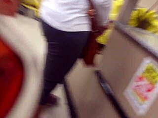 hidden cam catches two moms shopping with sneaky glances