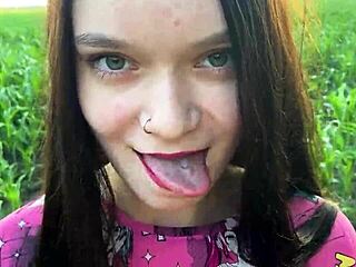 i got so nervous in the cornfield until stepbro's big cock comforted me