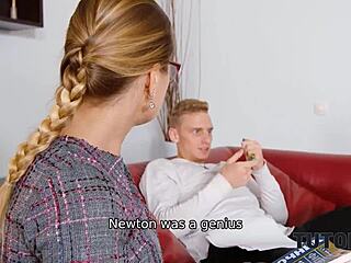 tutor4k. i'm such a heartbreaker... i fuck my physics tutor on red sofa