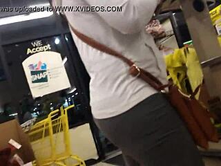 hidden cam catches two moms shopping with sneaky glances