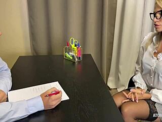 Slutty Wife Swallows Cum Facial for Office Job Promotion!