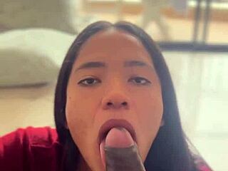 WOW! Dia gila nak BBC jiran besar - amateur cuckold NYSDEL!