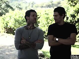 Two Monster Cocks Stretch Teen Pussy Wide Open