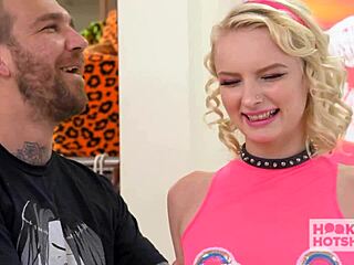 Shy blonde alice pink ass fucked hard doggystyle monster cock pounding!