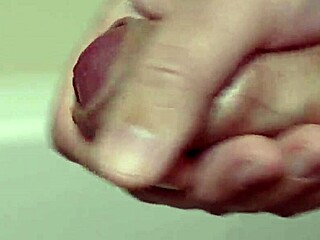 close up homemade cumshot slow mo on my throbbing dick