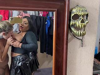 fat big tits tenant caught masturbating backyard now rides my cock moaning