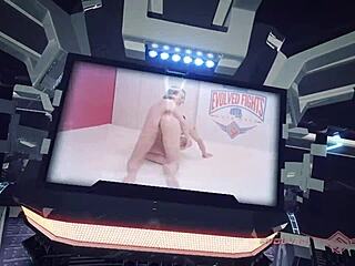 lydia black wrestles nude then takes hardcore pussy pounding