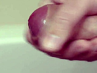 close up homemade cumshot slow mo on my throbbing dick