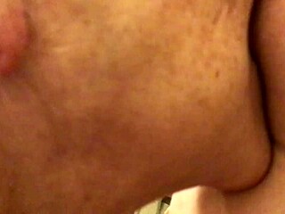 Dark magician granny in cosplay deepthroats cock close up.