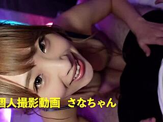 【異次元の手コキで射精止まらん】さなちゃんのあざといフェラと口マンコでイカせまくり！立ちバック大好きセックス？