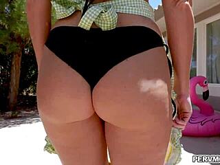 i crave my blonde stepmom's deepthroat on my monster cock after bikini tease!