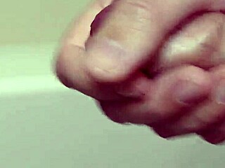 close up homemade cumshot slow mo on my throbbing dick