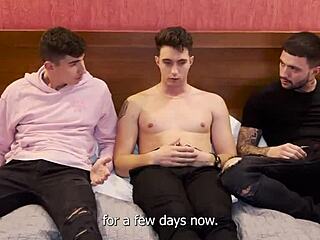 whoa 3 guys dp tiny chloe she squirts rides like pro