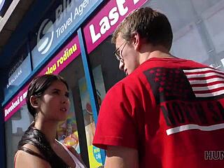 hunt4k. young czech teen rides cock next to her cuckold while fingering for cash pov