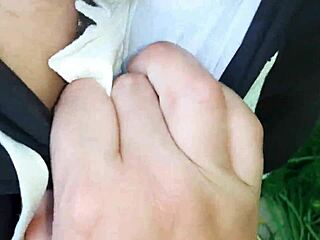 Neighbor Street Masturbation Syncs Our Orgasms Together