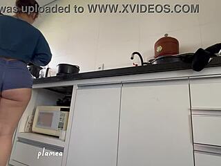 latina big ass squeezes into tight shorts teasing every curve