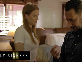 ashley lane so horny in bed... tommy fills her pussy sideways deep!