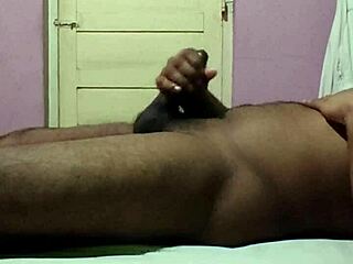 brunette with big ass strokes huge cock solo in homemade underwear